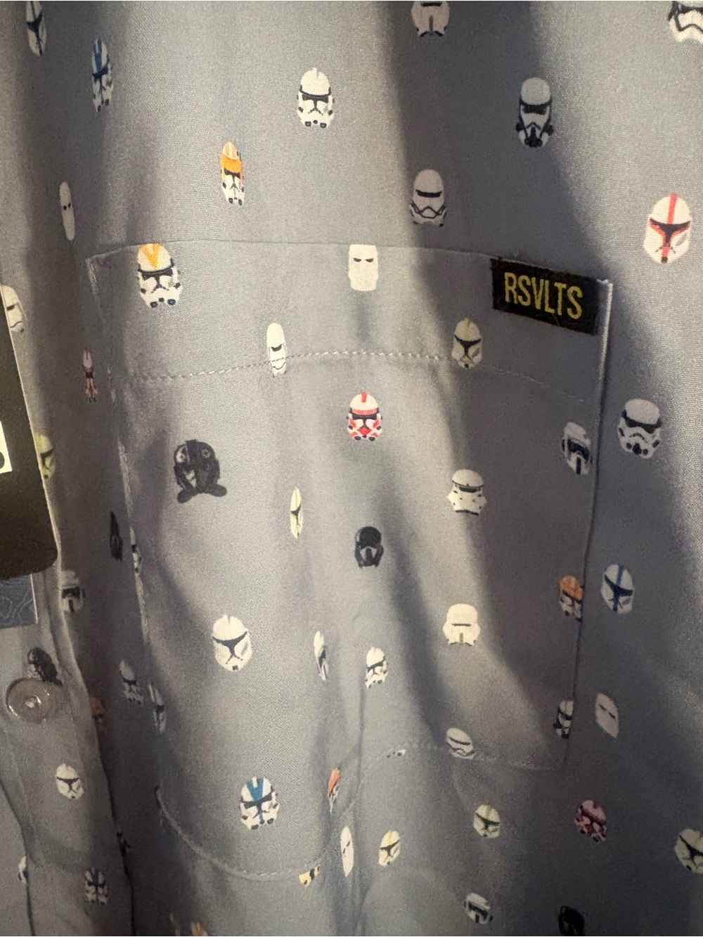 RSVLT Men’s LARGE NWT Button shirt Starwars Troopers Casual Golf - Picture 6 of 10
